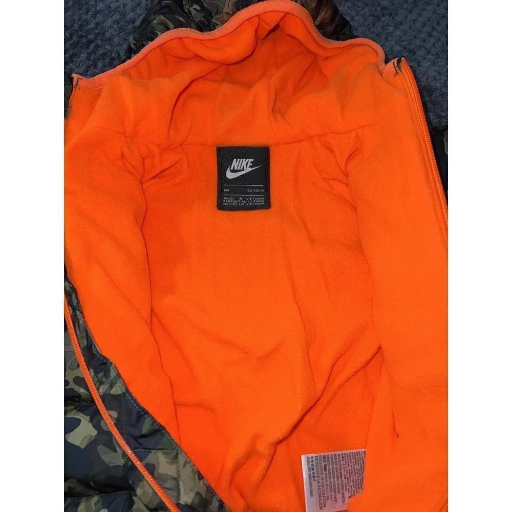 NWT NIKE Cire Insulated Snowsuit Camo Fleece Lined Sz 6M